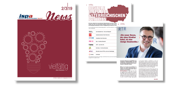 Mockup: Einblick ins Heft ISPA News 2-3/19